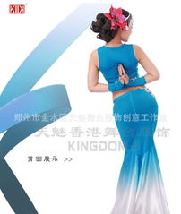 廠家批發(fā)演出舞臺(tái)舞蹈民族服裝 傣族舞蹈服裝001湖藍(lán)價(jià)格與設(shè)計(jì)解析